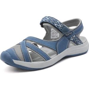 DREAM PAIRS Womens Hiking Sport Sandal, Dark/ Blue-8.5 (181103L)