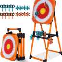 Axe Throwing Game Bristle Target with 16 Throwing Axes, Axe Throwing Outdoor Games for Kids Adults and Family, Backyard Games, Yard Game