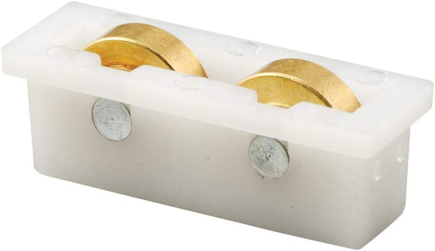 Prime-Line G 3119 Sliding Window Tandem Roller Assembly, 1/2 In. Flat Brass Rollers (2 Pack)