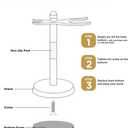Perfecto Deluxe Chrome Razor and Brush Stand - The Best Safety Razor Stand. This Will Prolong The Life of Your Shaving Brush, metal