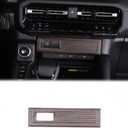 Center Console Cigarette Lighter Panel Trim Cover Compatible with Toyota Land Cruiser Prado 250 J250 LC250 2024 2025 2026, ABS Center Control Interior Trim Accessories (Oak Wood Pattern)