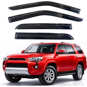KPY Rain Guards Fit for 2010-2024 Toyota 4Runner, Out-Channel Window Visors Vent Wind Deflectors 4PC, Car Accessories for 10-24 4Runner