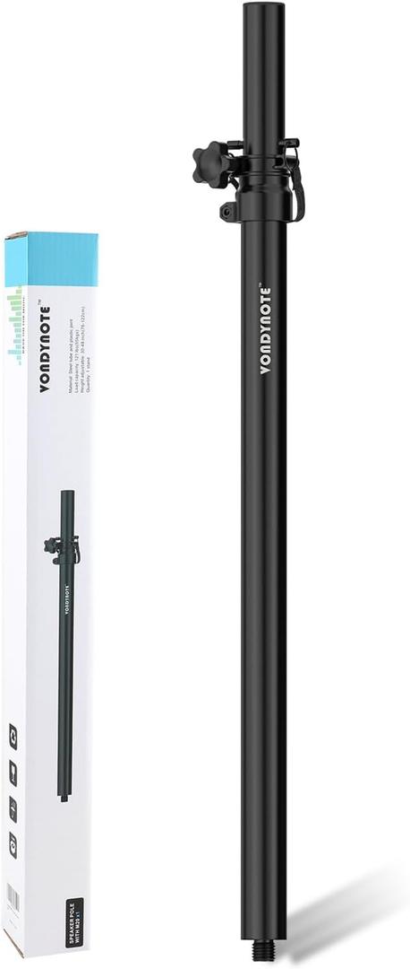 Speaker Pole for Subwoofer Height Adjustable Fits M20 Threaded Mount and 35mm Mount Speaker Extender