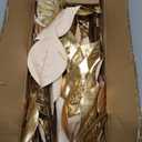 Christmas Tree Picks and Sprays 31.5" Gold Atrificial Elm Leaves with Stems 3 Pcs Christmas Picks for Tree Gold Vase Fillers Golden Leaf Decor for DIY Xmas Trees Centerpieces Wedding Bouquet Decor