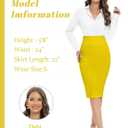Tapata Women's Office Work Pencil Skirt Stretch High Waist Below Knee Bodycon for Business Casual