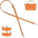 Jiesinlov Leather Bag Shoulder Strap Replacement Crossbody Adjustable Conversion Kit Fit for Mini Pouch (Orange)