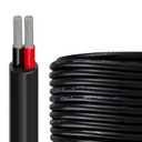 100FT 24 Gauge 2 Conductor Electrical Wire UL2464 Core Cable 24 AWG Electrical Wire OD:4.6mm Stranded PVC Cord Tinned Copper Wire 24/2 AWG Cable100FT