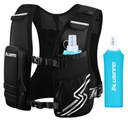 Running Vest for Women Men, Running Hydration Vest with 500ml Soft Flask & Touch-Screen Phone Pocket, Reflective Lightweight Hydration Backpack for Hiking with Adjustable Chest Waist Straps. Size XS/S