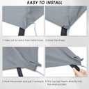 MASTERCANOPY Grill Gazebo Replacement Canopy Top for Model L-GG001PST-F, 94.88"L x 59.25"W x 22.05"H (Gray)