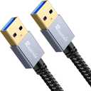 USB to USB Cable 3 ft, USB 3.0 Male to Male Type A to A Double Sided USBCord for Data Transfer,Hard Drive,Laptop,DVD,TV,USB Hub and More (3.3Ft)
