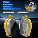 Self Retractable Lifeline Fall Protection Arrester 50FT Double Locking Roofing Safety Rope Lanyard Fall Arrest Gear, Dual Alloy Steel PPE shell Heavy Duty Hook Cable Wire