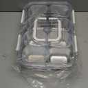 2 Pack Snackle Box Container with 8 Removable Stainless Steel Containers  Clear Divided Serving Snack Tray with Lid & Handle  Leak-Proof for Wet/Dry Food  Perfect for Parties, Travel, Office