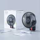 SMARTDEVIL Camping Fan with LED Lights Rechargeable Battery Powered 180 Tilt Folding 3-Speed Adjustable Hanging Hook Portable Cooling Fan for Camping Tent RV Picnic Home Office Outdoor Black