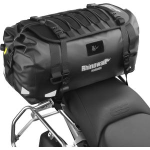 Rhinowalk Motorcycle Tail Bag 40L Waterproof Duffle Dry Bag Motorcycle Travel Luggage with Large Storage Space for Camping, Boating, Bycycle, Motorbike-Black