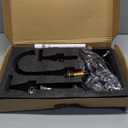 Bathroom Faucets for Sink 3 Hole, Hurran Matte Black Bathroom Sink Faucet with Pop-up Drain and Supply Lines, Stainless Steel Lead-Free Widespread Faucet for Vanity RV Farmhouse Sink (8 Inch)