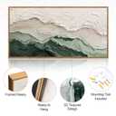 Aurlan 3D Textured Green Abstrcat Ocean Framed Canvas Wall Art 40x20 Inch