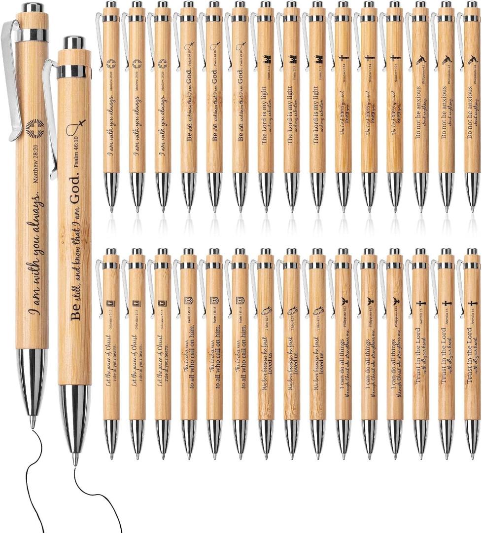 Mr. Pen- Bible Verse Pens Bulk, 30 Pack, Black Ink, Christian Pens for Women Men