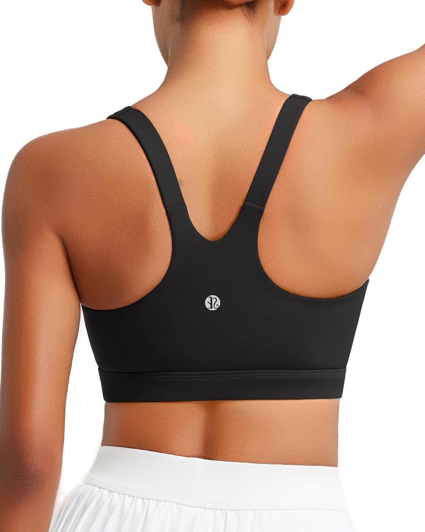 RUNNING GIRL Sports Bra for Women, Molded Cup High Impact Sports Bras for Women with Sewn in Pads, Size Medium