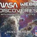 NASA James Webb Quotes Space Calendar 2026 Telescope Astronomy Monthly Wall Calender 12 Month | American Made In The USA