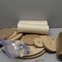 Made4Pets Cat Scratching Post Premium Sisal Cat Scratcher Kitten Toys for Indoor Kittens 33.6" Tall Cat Tower Scratch Post Cat Tree Wooden Interactive Ball Track Cat Toy with Hanging Ball, Beige