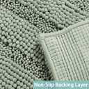 Turquoize Sage Green Bathroom Rugs Runner Extra Long 47 x 17 Large Bath Mat Plush Shaggy Chenille Bathroom Rug Non-Slip Bath Rug Runner Extra Soft & Absorbent Thick Floor Mats, Machine Washable, Sage