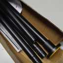 Black Shower Curtain Rod 31 to 68 Inch,1 Inch Diameter Adjustable Spring Tension Stainless Steel Telescoping Rod,Easy Install,No Rust