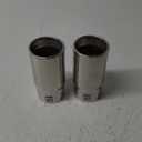 Motoforti Universal Muffler Exhaust Car Exhaust Muffler Tip Tailpipe, 2.75 Inch Inlet 3 Inch Outlet, Exhaust Pipe, Stainless Steel, Silver Tone, 2 Pcs