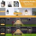 Yisuro Porch Lights with GFCI Outlet, Dusk to Dawn Motion Sensor Outdoor Light, 3 Lighting Modes Exterior Fixture, Outside for House Front Door Patio Garage(2 Pack Black)