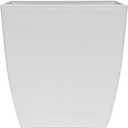 The HC Companies Aria Self Watering Square Plant Pot w/Drainage - Classic Planters for Outdoor Plants & Indoor Plants -Lightweight & UV-Resistant Plastic Pots for Plants (8" Matte White, Pack of 1)