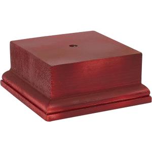 AHANDMAKER Square Wooden Pedestal Stand Display Base, 4.5 x 4.5 x 1.96 Inch Wooden Trophy Base, Wood Decorative Base Medals Display Base for Collectibles Display Home Decoration, Dark Red AHANDMAKER Square Wooden Pedestal Stand Display Base, 4.5 x 4.5 x 1.96 Inch Wooden Trophy Base, Wood Decorative Base Medals Display Base for Collectibles Display Home Decoration, Dark Red