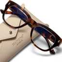Madison Avenue Retro Blue Light Blocking Reading Glasses for Women Spring Hinge with Case, Elegant Computer Readers Glasses