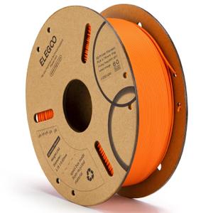 ELEGOO PLA Filament 1.75mm Orange 1KG, 3D Printer Filament Dimensional Accuracy +/- 0.02mm, 1kg Cardboard Spool(2.2lbs) 3D Printing Filament Fits for Most FDM 3D Printers