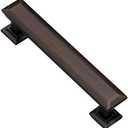 Southern Hills 5pc Brown Pulls for Cabinets - 4" Screw Spaced Handles for Cabinets and Drawers - Kitchen, Dresser Drawer Handles - Brown Cabinet Pulls