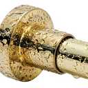 BRIOFOX Spring Tension Curtain Rod 43-73 Inches, Rust-Resistance and Non-Slip Shower Curtain Rod for Bathroom, Gold