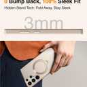 TORRAS 360 Spin Magnetic Stand for Samsung Galaxy S25 Ultra Case Beige Gold, Fit for Magsafe, Military Grade Slim Protective S25 Ultra Case with Kickstand Rotatable, Ostand Spin, Aesthetic Dune