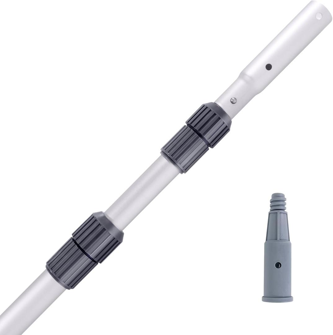 Sepetrel Pool Pole-Upgraded Professional 9 Foot Telescoping Swimming Pool Pole with Threaded Tips,Adjustable Telescopic Poles,for Skimmer Net,Brush,Vacuum Head