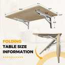 Mobirex Wall Mounted Folding Table, 23.6" x 15.7", Natural Wood