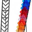 lukar 10 Tier Floor Standing Tile Display Rack, Flooring Sample Board Rack