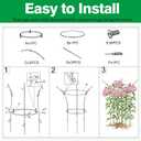 6 Pack Peony Cages and Supports Cages 13" D x 22.8" H Heavy Duty Metal Support Frame for Peonies & Roses Natural Bouquet Shape Garden Stakes for Outdoor Plants Flowers Ornamental (Green)