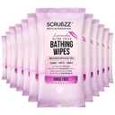 Extra Large Bath Wipes for Adults Bathing No Rinse - 120 Disposable Body Cleansing Wipes for Men, Women & Elderly - Great for Gym, Camping, Post Surgery - Lavender (10 Count (Pack of 12))
