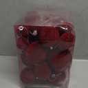 28PCS Velvet Christmas Balls Ornaments, Flocked Shatterproof Burgundy Xmas Tree Hanging Decoration Plastic Ball Set Bulk Ornament for Winter Trees Holiday Party Home Wreath Decor