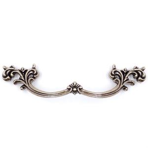 Jetland French Provincial Drawer Pulls - 4-Pack, Antique Brass, 4" Hole Centers, Vintage Shabby Chic Pulls for Dresser Nightstand Cabinet, PW1619ABR102