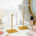 Jewelry Display Stand, 2PCS T Bar Purse Handbag Holder Adjustable Height Stainless Steel 13.3~21.2 Inches Showcase Rack for Retail Boutique or Home Closet