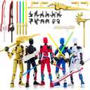 5-Pack T13 Action Figure Already Assembled, Multi-Colored Titan 13 Action Figure Set with Laser Saber 3D Printed T 13 Lucky Robo Dummy Nova 13 Action Figures, Figura de accin t13