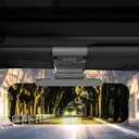 Day/Night Polarized Sun Visor Extender for Car/Trucks, Anti-Glare UV Protection Clip-On Shield, Shatterproof Optical Acrylic/Heat Reducer/Universal Adhesive-Free Sun Visor for Car Windshield