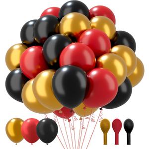 Red Balloons Black and Gold Balloons 60PCS 12in Halloween Balloon Arch Kit Thanksgiving Balloon Party Bachelorette Party Decorations Grad Party Decorations Birthday Decoration