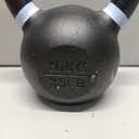 Yes4All Powder Coated Kettlebell, Cast Iron Core Kettlebells with Non-Slip Handle & Flat Bottom for Conditioning, Heavy Duty for Strength Training, 9lb to 71lb - Single & Pair (G - Light Blue - 16 KG / 35 LB)