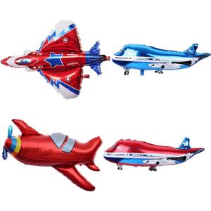 Fighter Jet & Airplane Shaped Foil Mylar Balloons - Travel & Kids' Boys Birthday Party Supplies Decorations