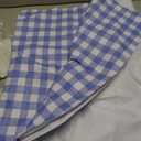Romanstile Rectangle Vinyl Tablecloth, 100% Waterproof Buffalo Gingham Plastic Table Cloth, Heavy Duty Wipeable Checkered Table Covers for Outdoor, Camping, Picnic, Patio - 54 x 78, Light Blue
