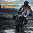 Future Eyes Motorcycle Fog Lights LED Kit, 60W White/Amber Driving Lights with High/Low Beam, CNC Aluminum Waterproof Auxiliary Light, Spot Headlight for Night Riding